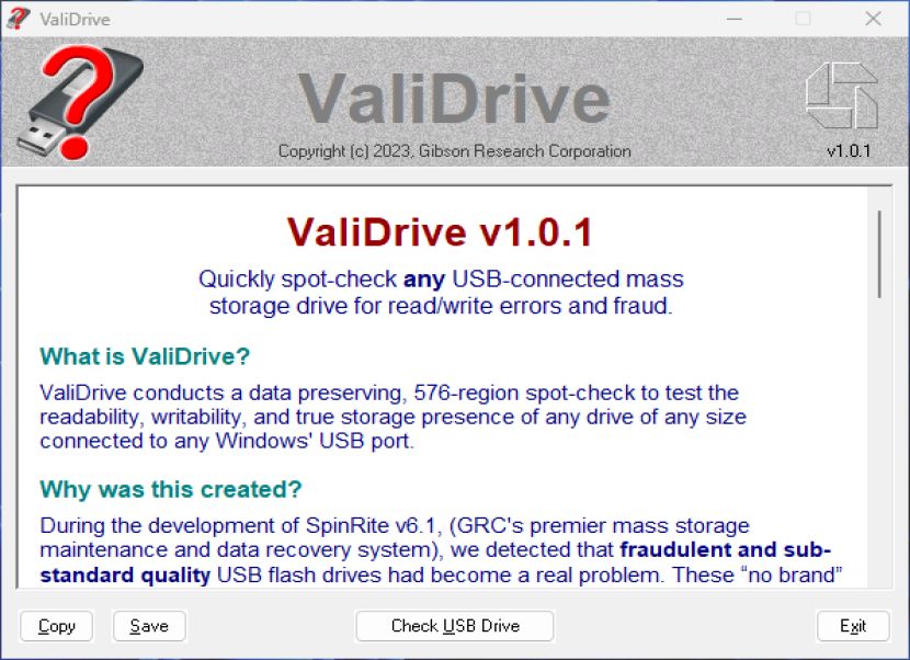 ValiDrive indítás