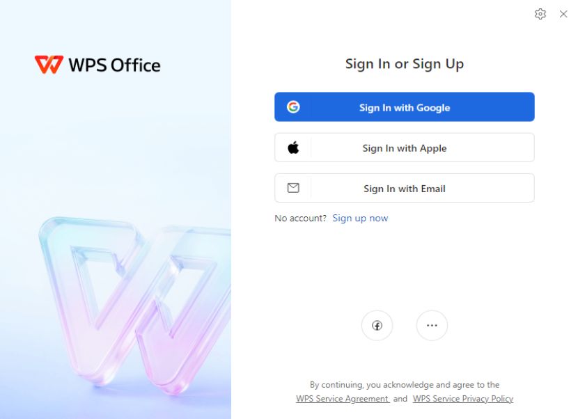 WPS Office bejelentkezés