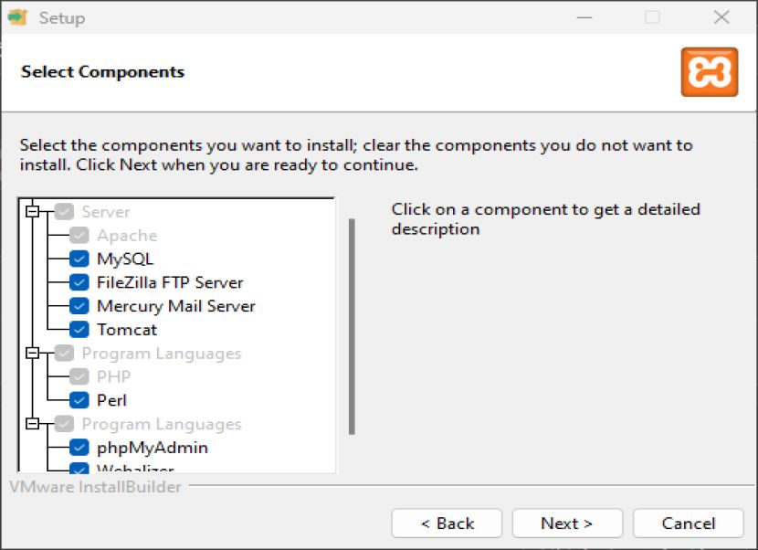 XAMPP komponensek
