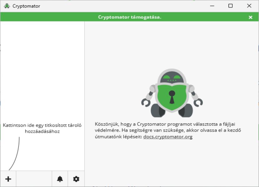Cryptomator indítás