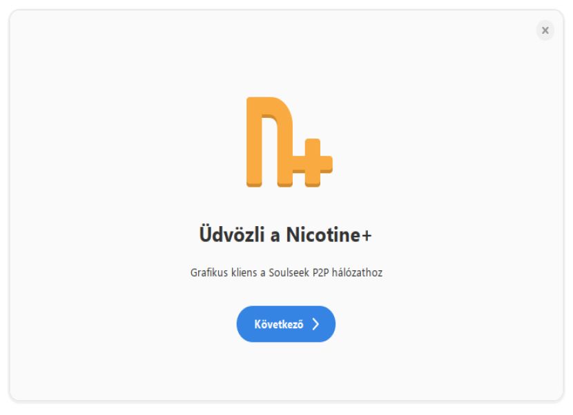 Nicotine+ üdvözlő