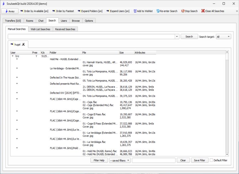 Soulseek keresés