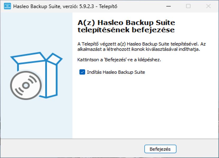 Hasleo Backup Suite befejezés