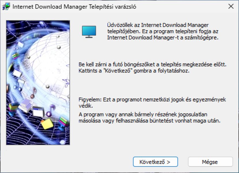 Internet Download Manager telepítés