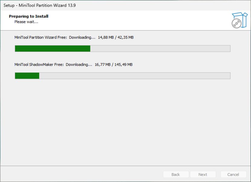 MiniTool Partition Wizard másolás